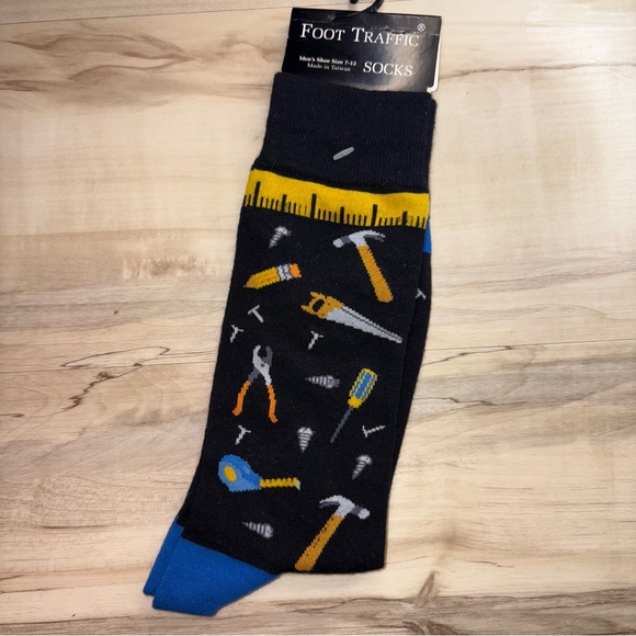 Foot Traffic Black and Blue Tool Socks - Picture 1 of 3